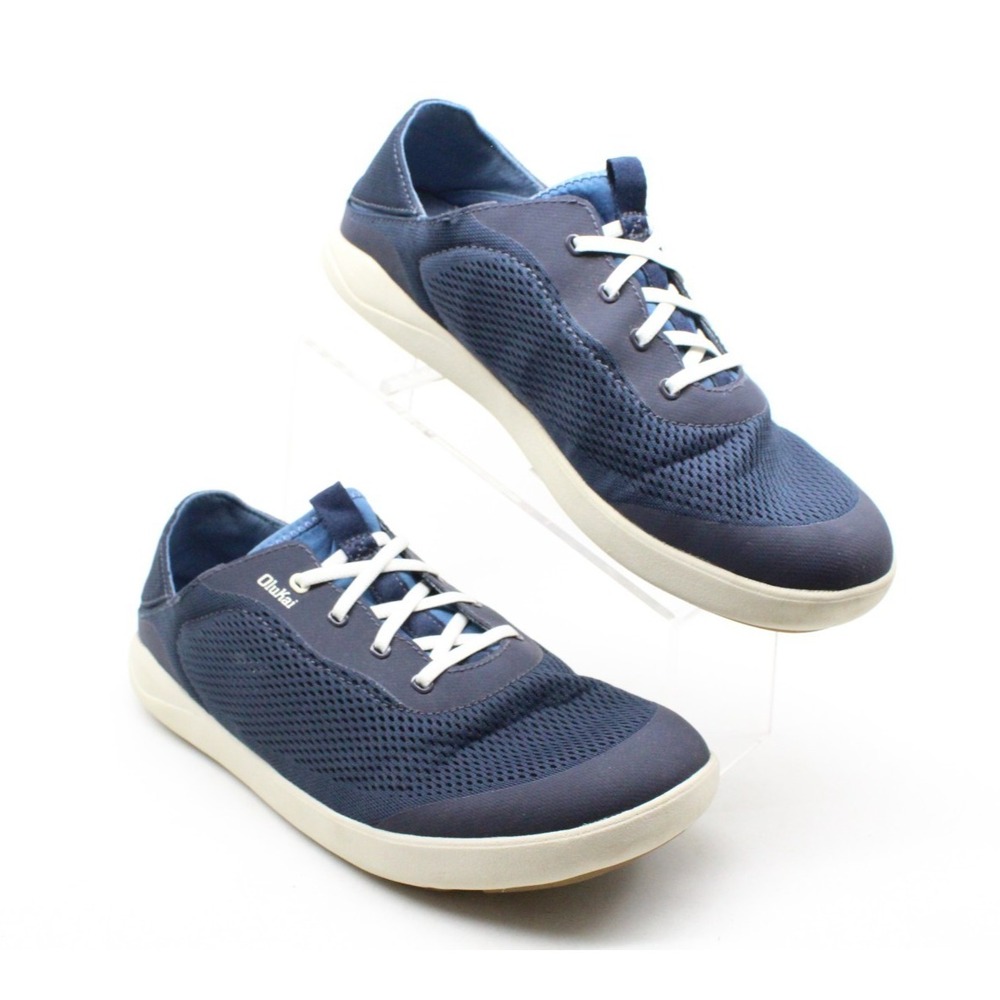 OLUKAI Moku Pae Mens Size 12 M Blue Mesh Slip On Comfort Sneaker Shoes